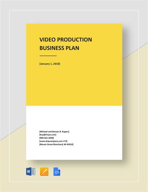 Video Production Business Plan